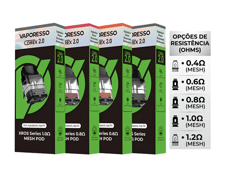 COIL VAPORESSO XROS 2 ML CAIXA 4 und